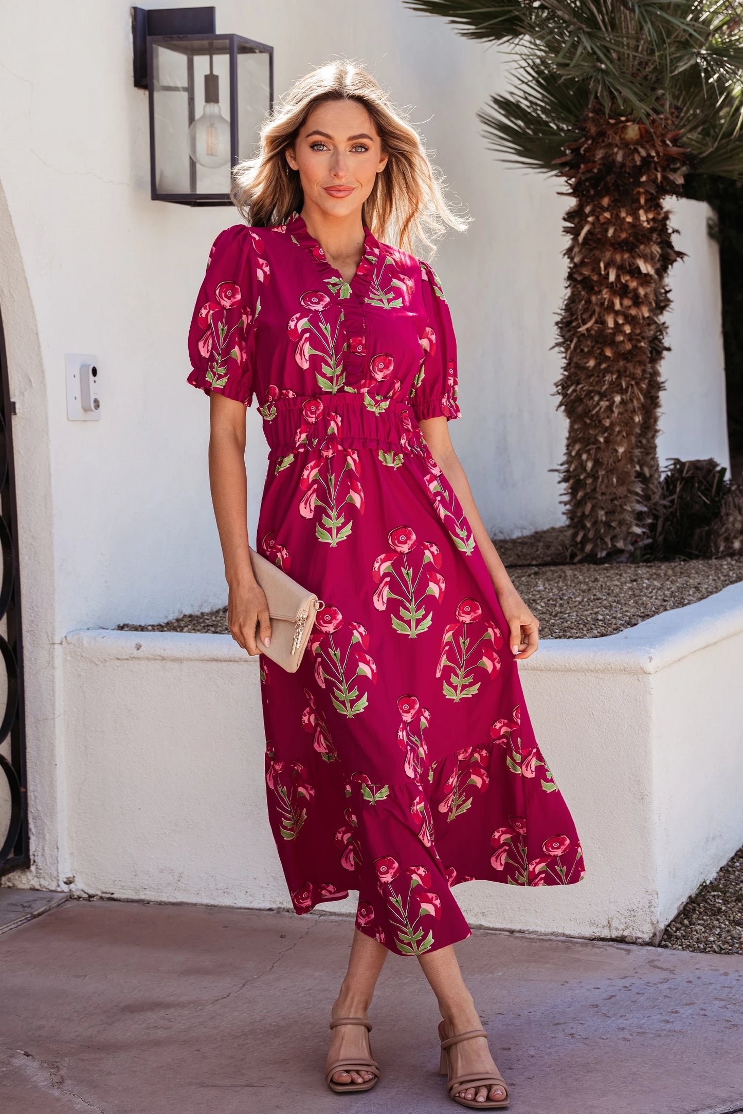 Red Floral Dress