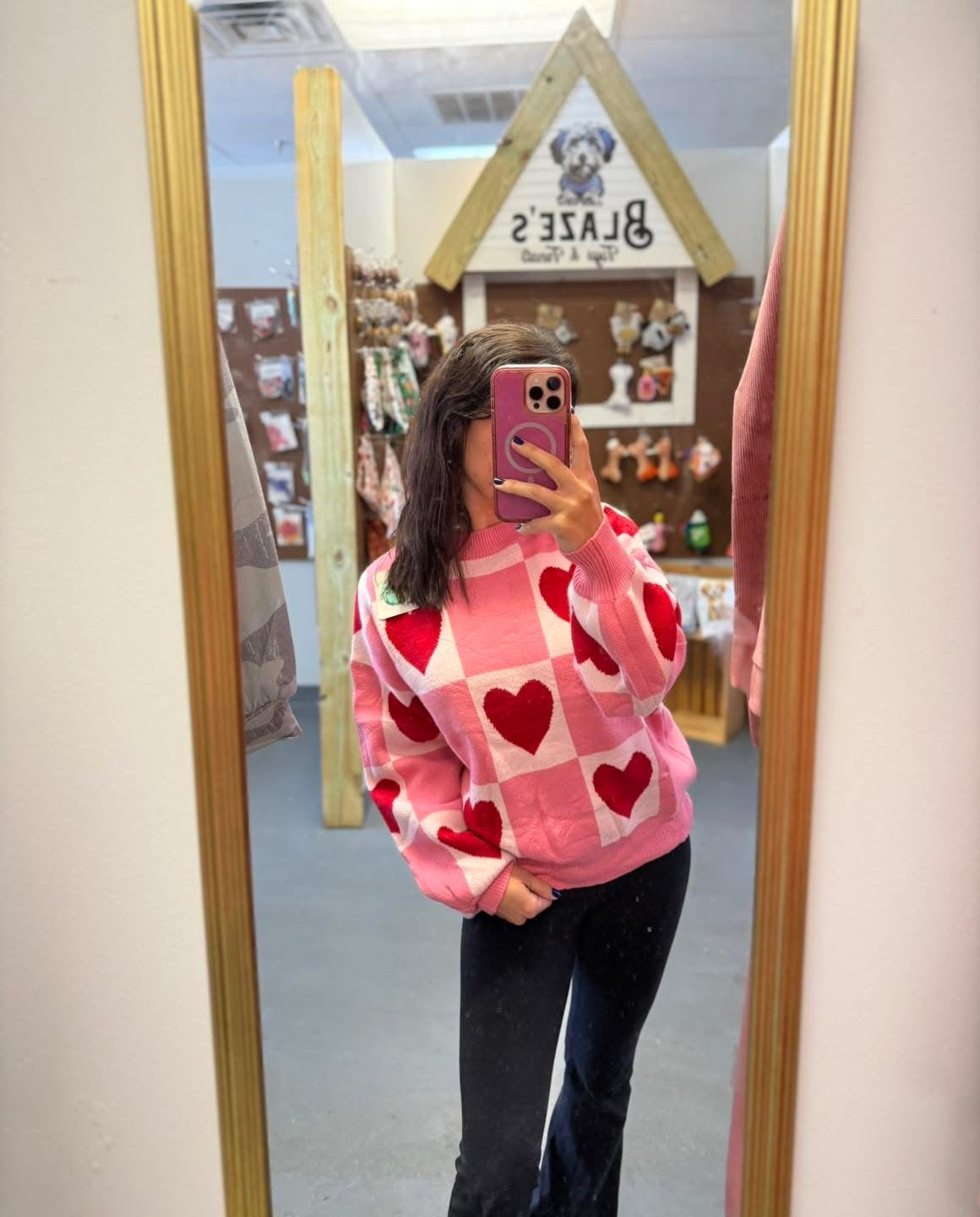 Heart Colorblock Sweater