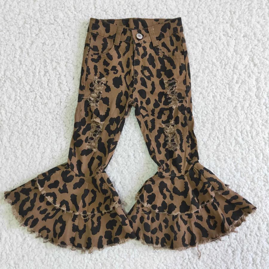 Leopard Distressed Jeans