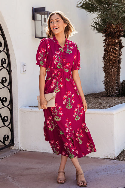 Red Floral Dress