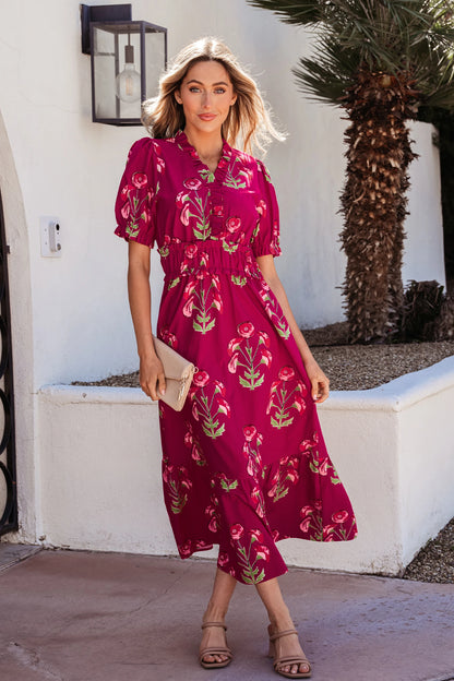 Red Floral Dress