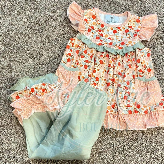 Spring Floral Ruffle Set