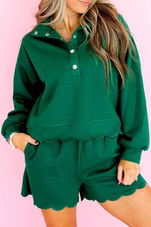 Green Scalloped Set