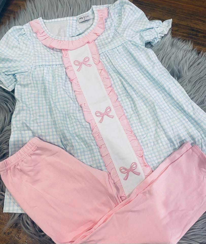 Embroidered Bow Set