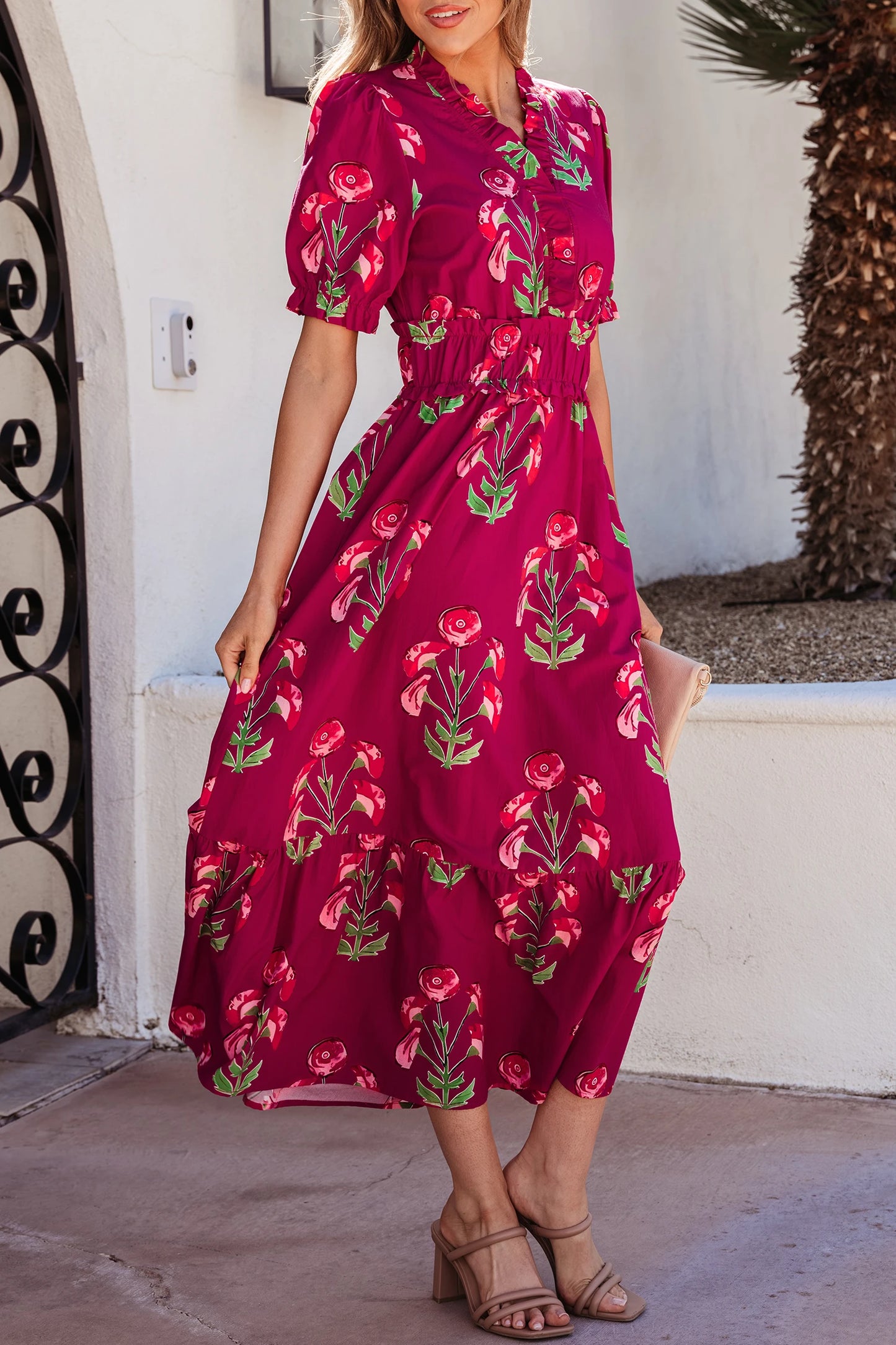 Red Floral Dress
