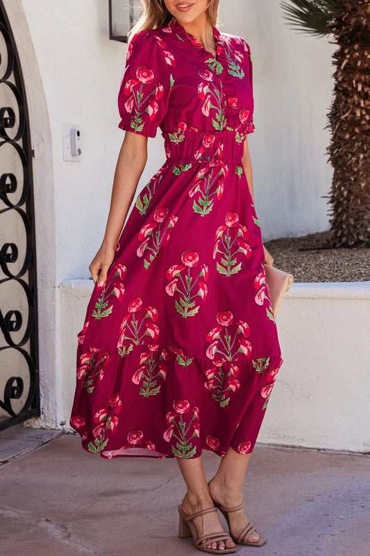 Red Floral Dress