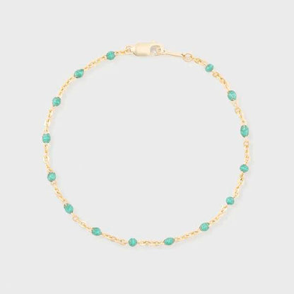 turquoise daisy bracelet