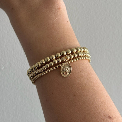 st. christopher juno bracelet triple stack (3+4+5mm)