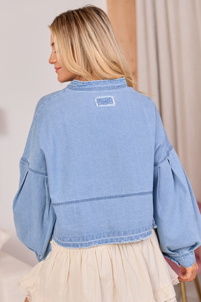 Eden Blue Chambray Popover
