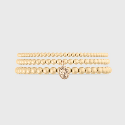 st. christopher juno bracelet triple stack (3+4+5mm)