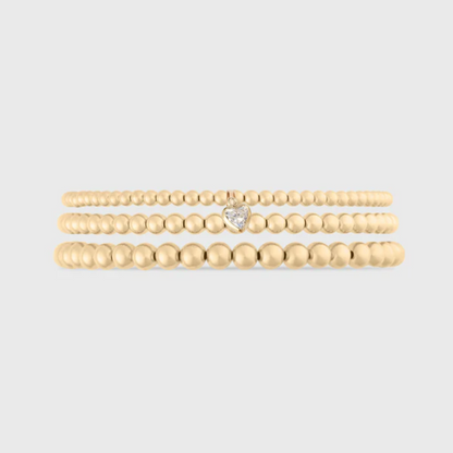 heart stone juno bracelet triple stack (3+4+5mm)