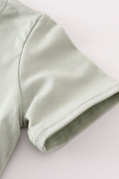 Sage camouflage deer applique pants set
