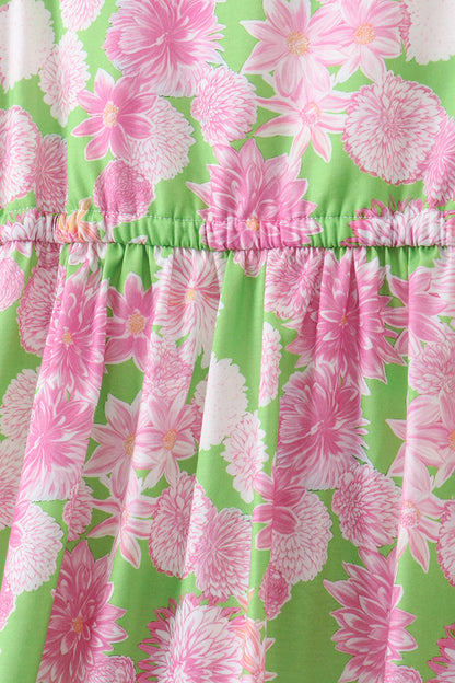 Pink floral dress