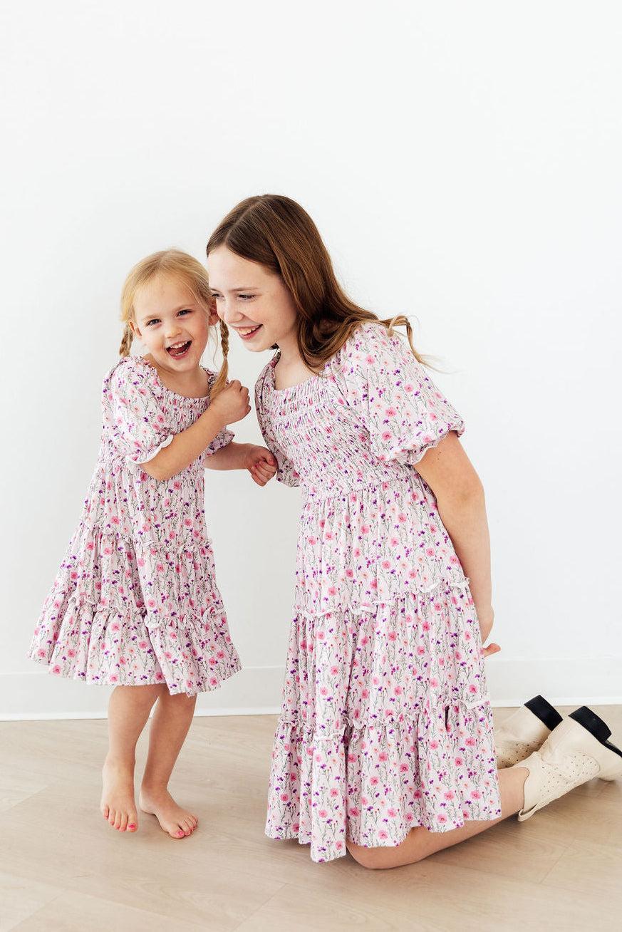 Wildflower Waltz Smocked Ruffle Dress